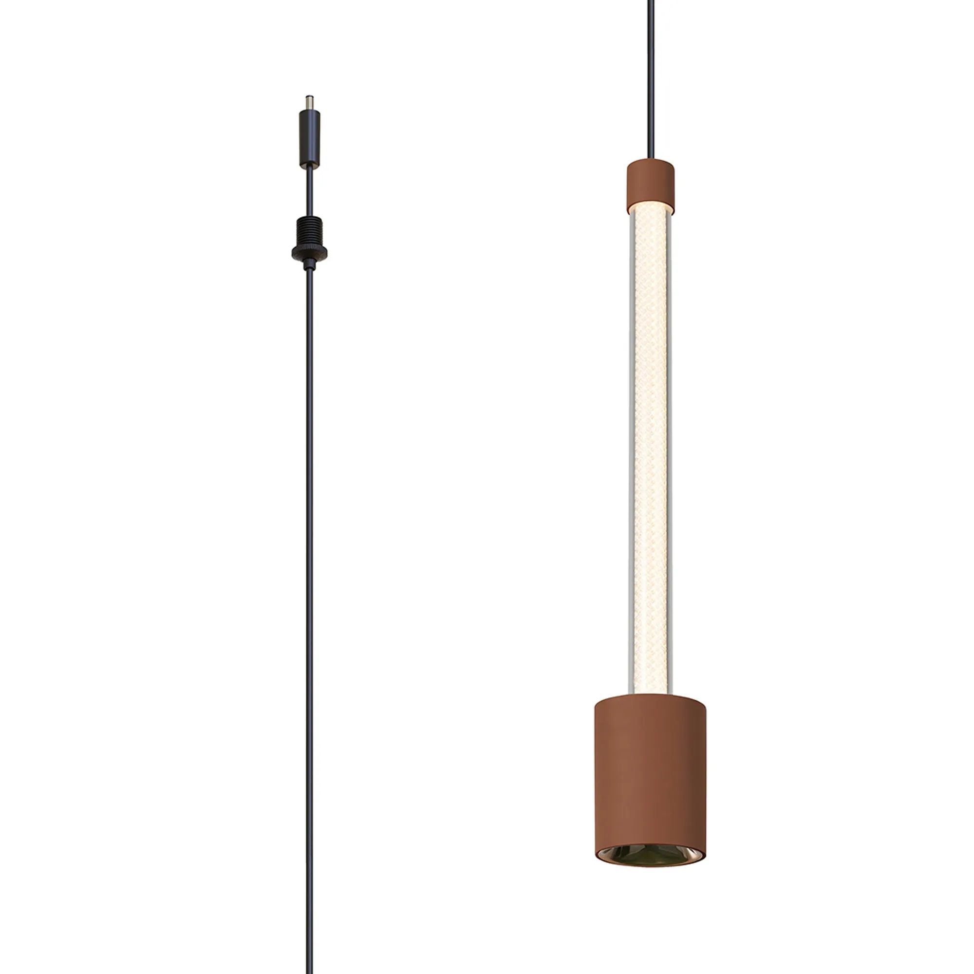 M9330  Modular Fugaz 2.3m Assembly Pendant With A DC Plug, 6W LED, 3000K, Mocha